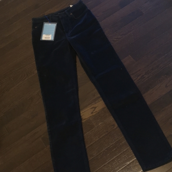 Corduroy mid rise straight pants - Picture 3 of 7